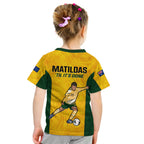 Australia Soccer T Shirt Sam Kerr Matildas World Cup Yellow LT14
