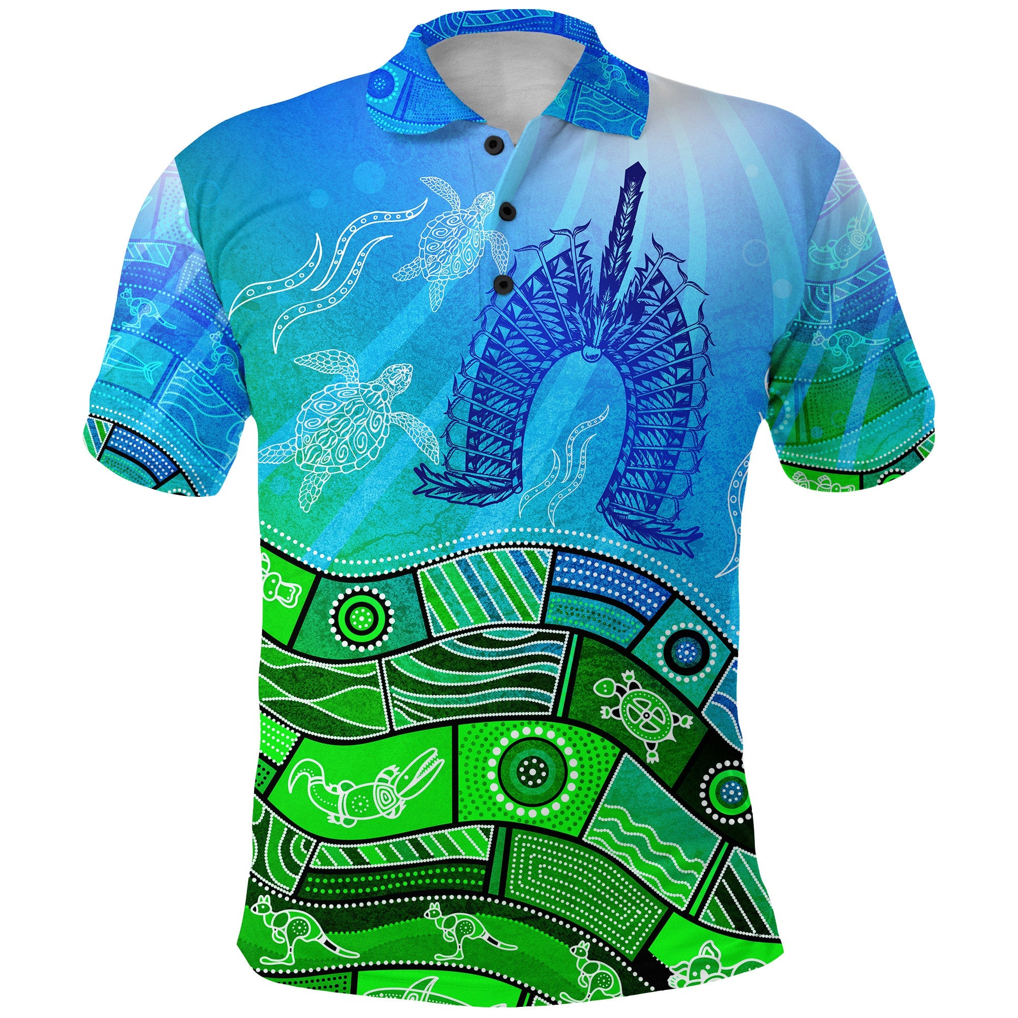 custom-personalised-aboriginal-torres-strait-islands-polo-shirt-towards-the-light