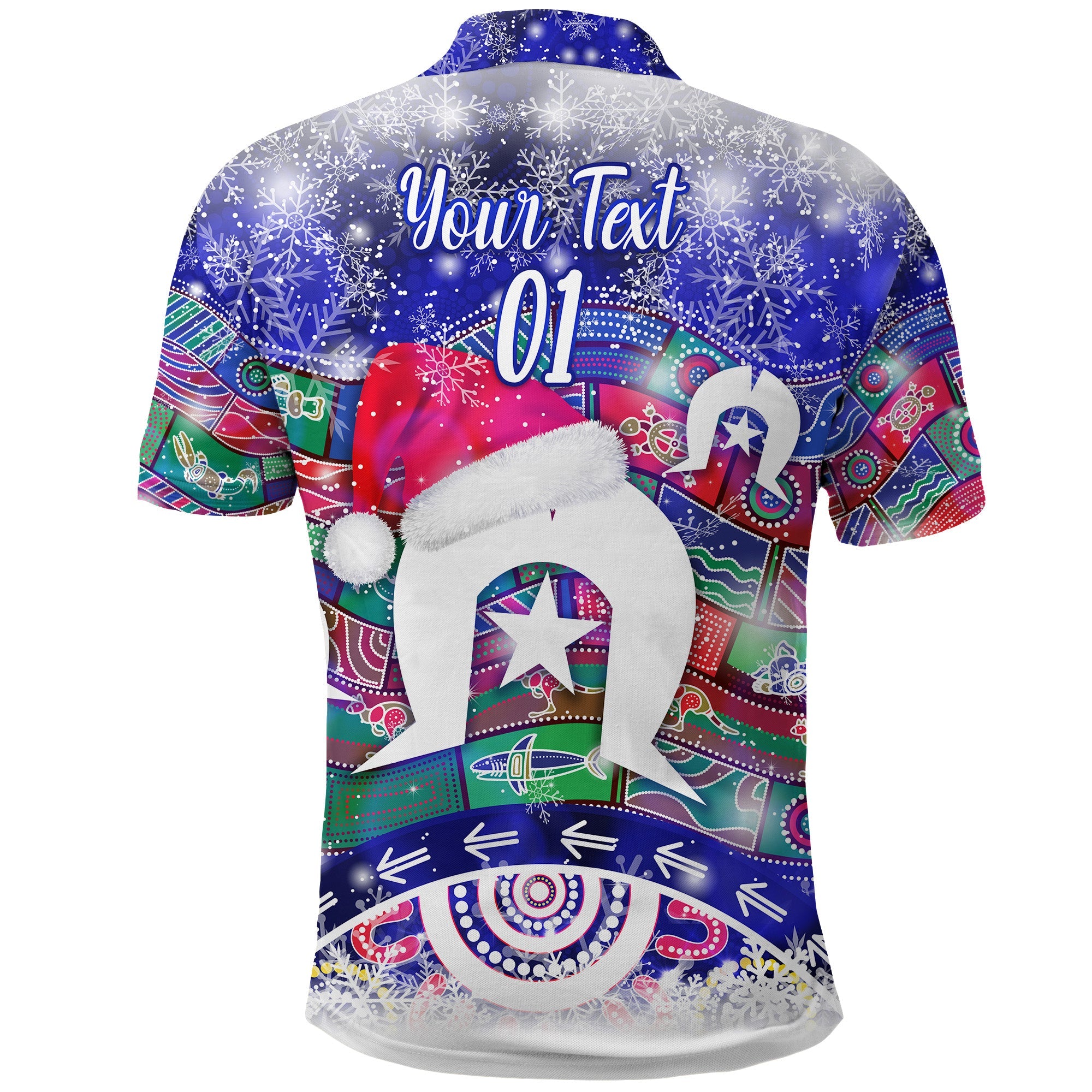 custom-personalised-australian-torres-trait-islands-christmas-polo-shirt-original-style-blue