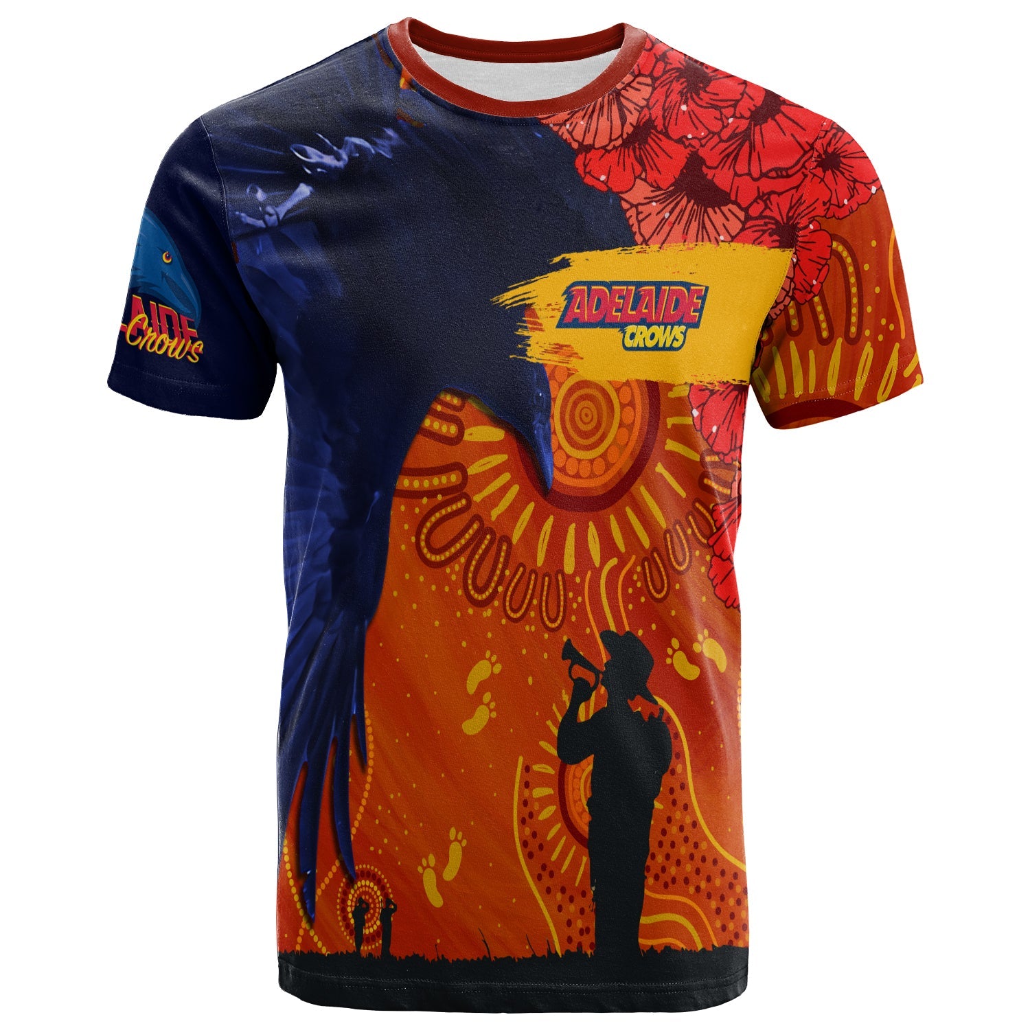 custom-personalised-adelaide-crows-indigenous-anzac-day-t-shirt-we-will-remember-lt7