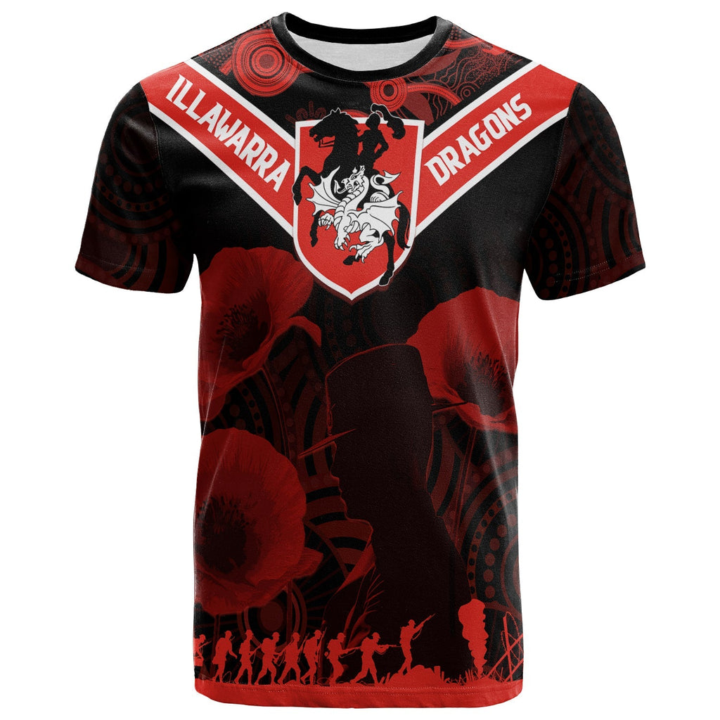 illawarra-dragons-rugby-personalised-t-shirt-anzac-day-red-poppies