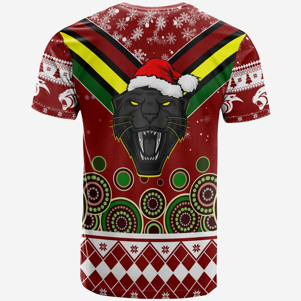 aboriginal-christmas-black-panther-with-santa-hat-t-shirt