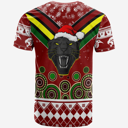 aboriginal-christmas-black-panther-with-santa-hat-t-shirt