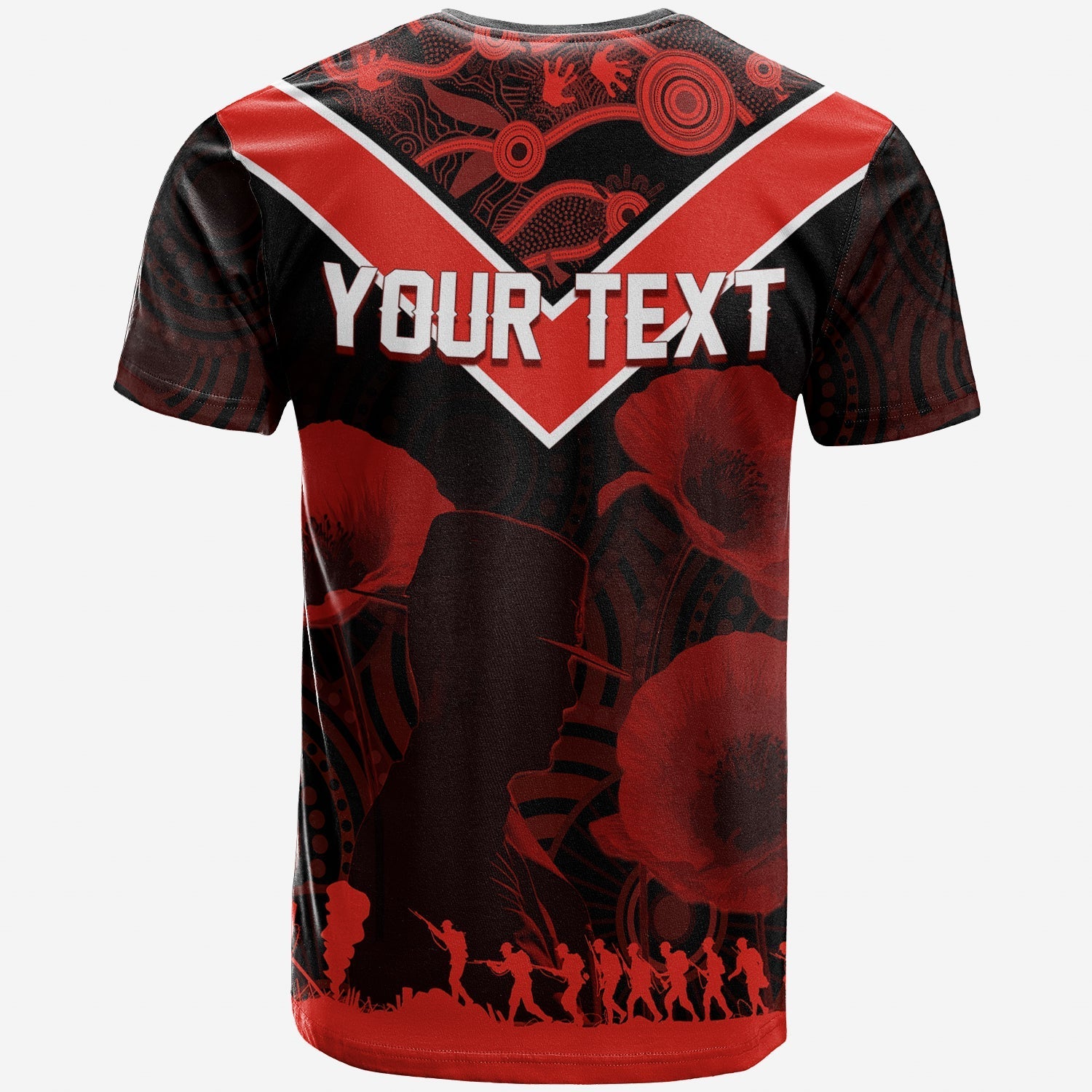illawarra-dragons-rugby-personalised-t-shirt-anzac-day-red-poppies