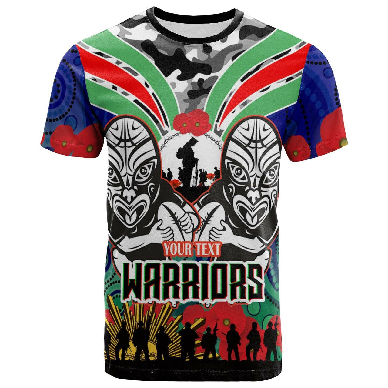 warrior-rugby-t-shirt-custom-anzac-new-zealand-warrior-maori-mask-and-aboriginal-t-shirt