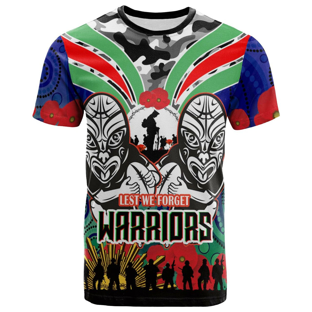 warrior-rugby-t-shirt-custom-anzac-new-zealand-warrior-maori-mask-and-aboriginal-t-shirt
