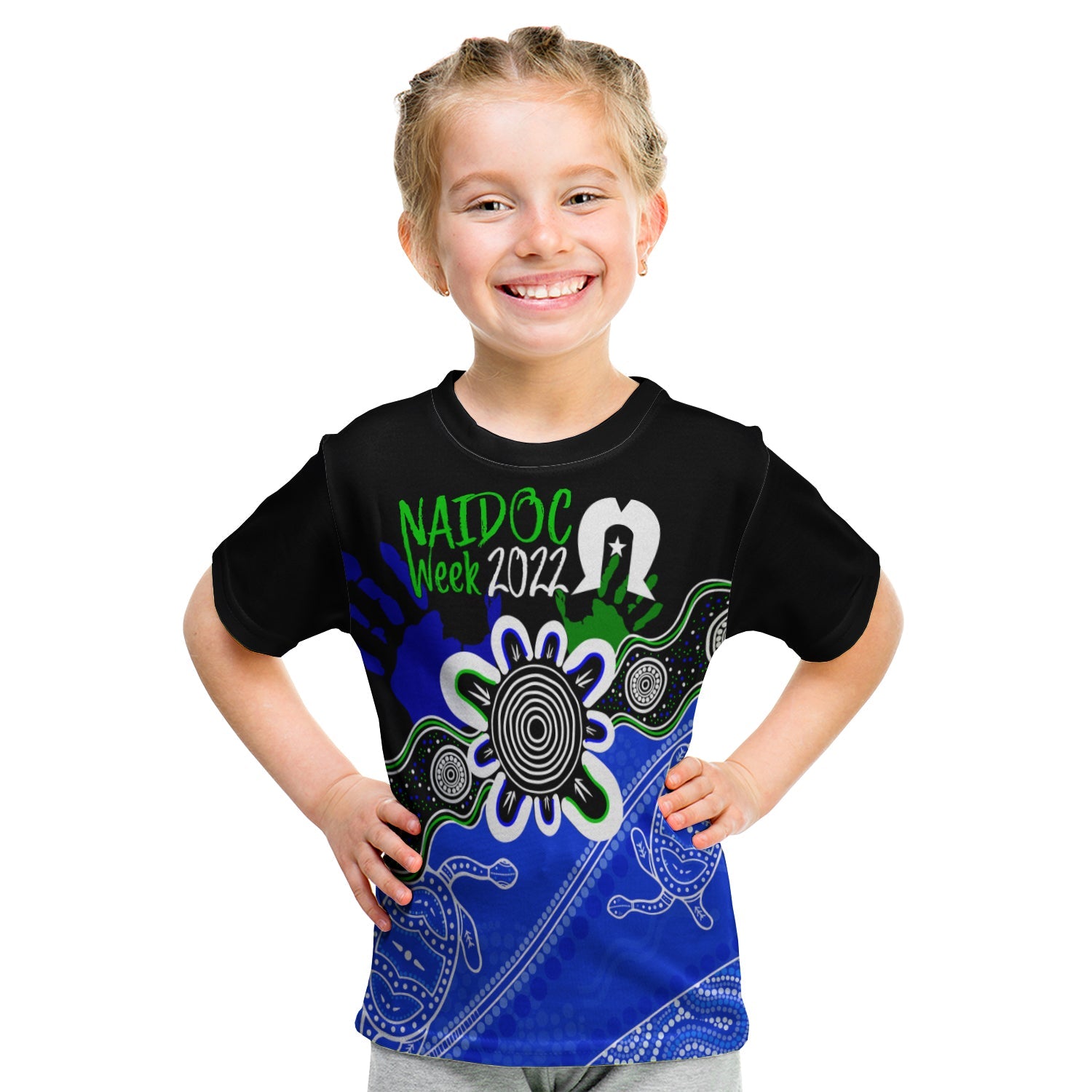 indigenous-torres-straits-naidoc-week-2022-kid-t-shirt-turtles-style