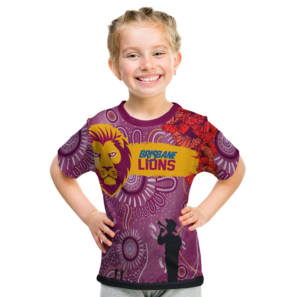 custom-personalised-brisbane-lions-indigenous-anzac-day-kid-t-shirt-we-will-remember