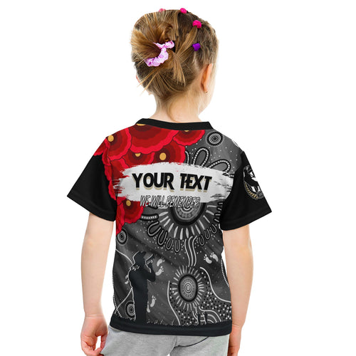 custom-personalised-collingwood-magpies-indigenous-anzac-day-kid-t-shirt-we-will-remember