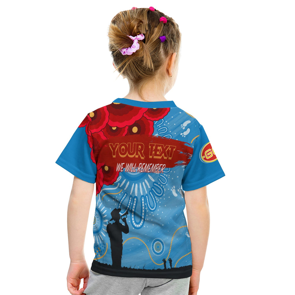 custom-personalised-gold-coaster-sunnies-indigenous-anzac-day-kid-t-shirt-we-will-remember