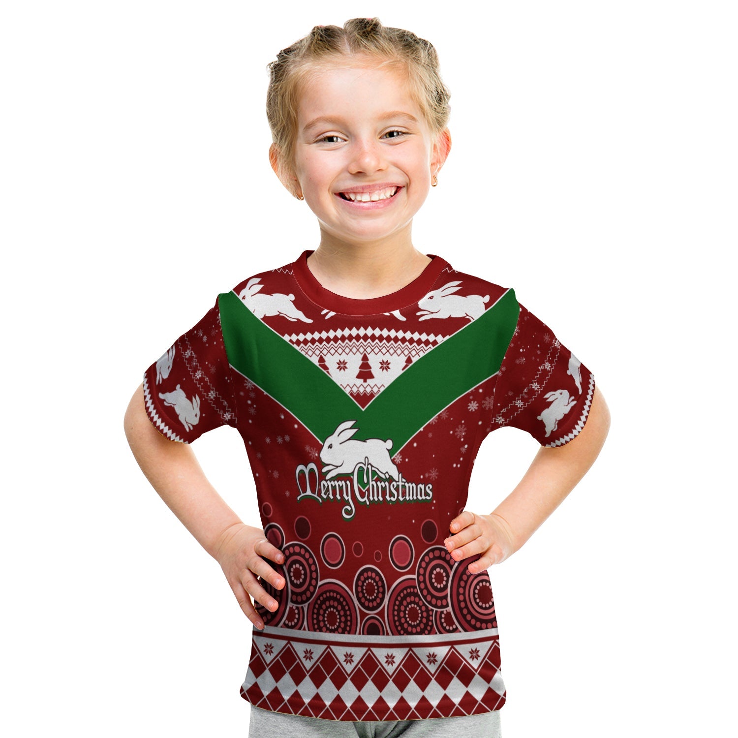 aboriginal-art-the-bunnies-merry-christmas-kid-t-shirt