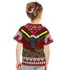 aboriginal-christmas-black-panther-with-santa-hat-kid-t-shirt