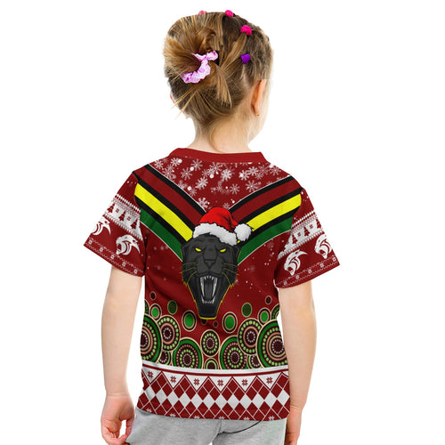 aboriginal-christmas-black-panther-with-santa-hat-kid-t-shirt