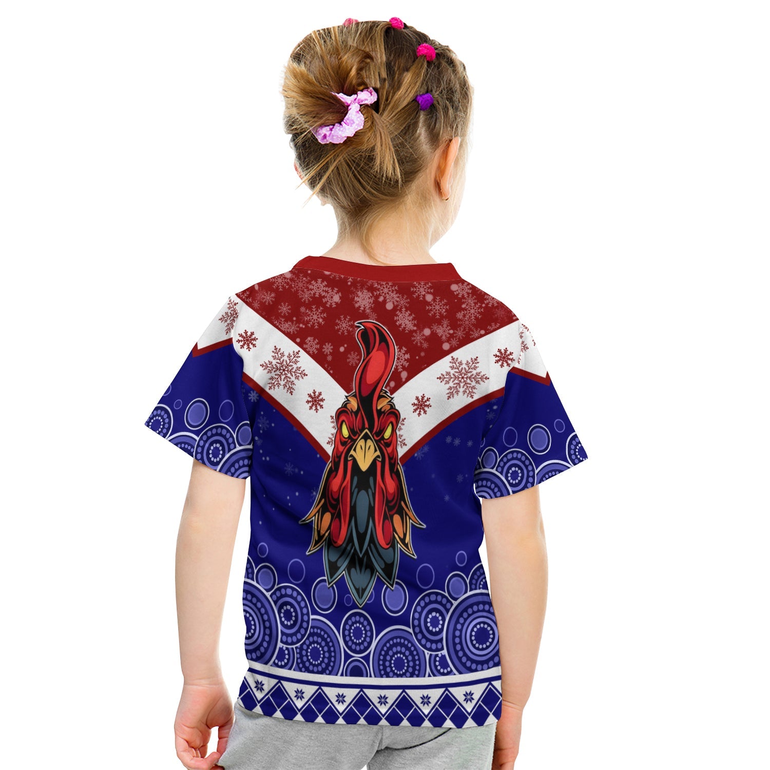 aboriginal-art-chooks-tricolor-merry-christmas-kid-t-shirt