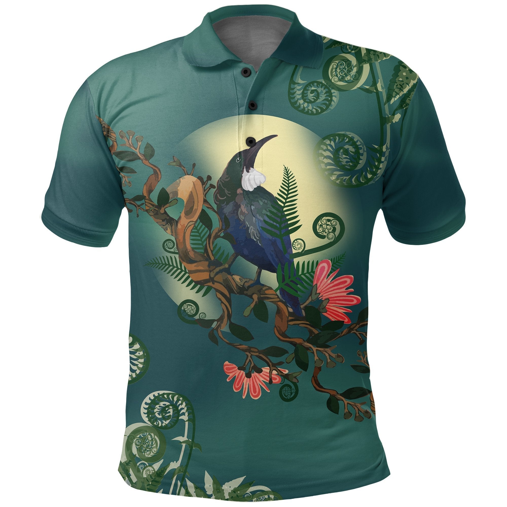tui-bird-new-zealand-polo-shirt-koru-fern-golf-shirts