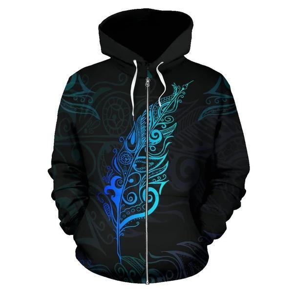 light-silver-fern-zip-hoodie-custom