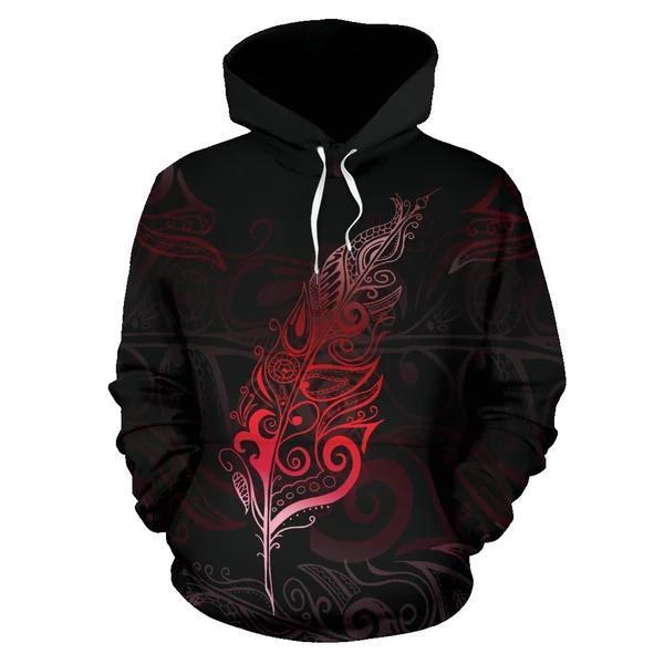 light-silver-fern-new-zealand-hoodie-red