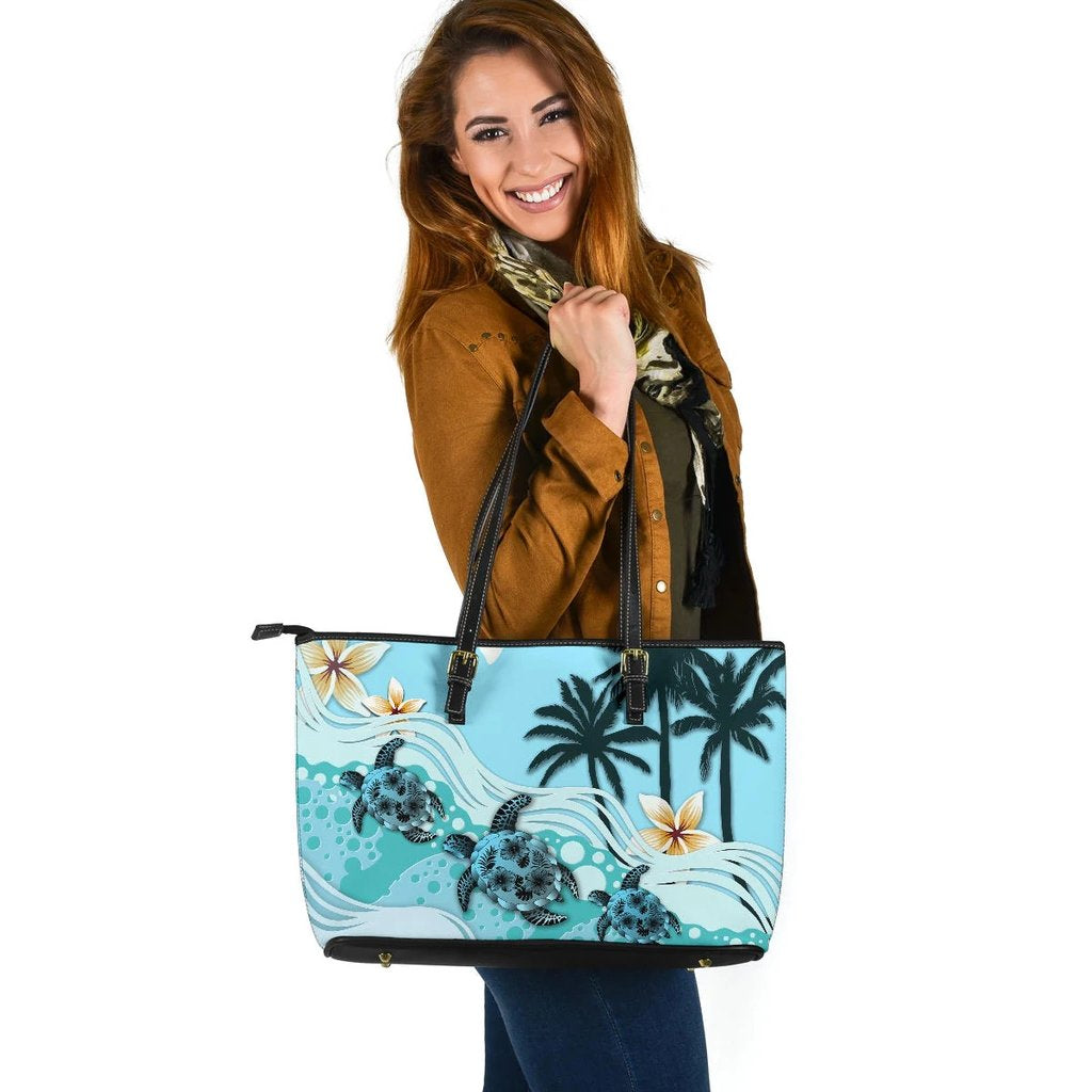 new-zealand-large-leather-tote-blue-turtle-hibiscus