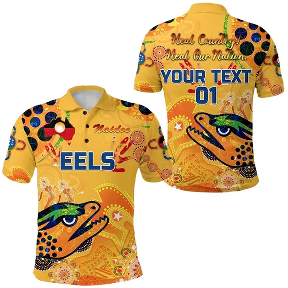 custom-personalised-parramatta-polo-shirt-eels-indigenous-naidoc-heal-country-heal-our-nation-gold-custom-text-and-number