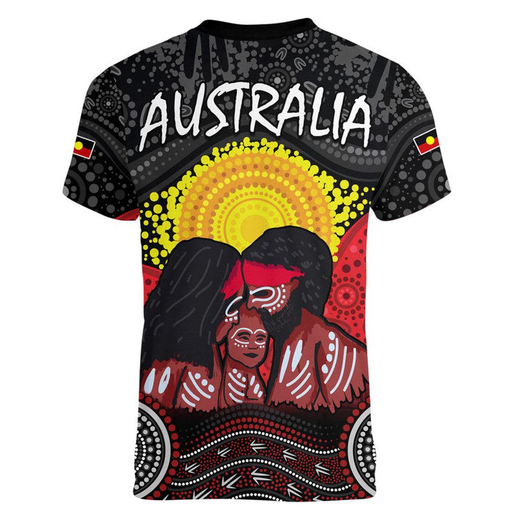 australia-indigenous-aboriginal-family-v-neck-t-shirt