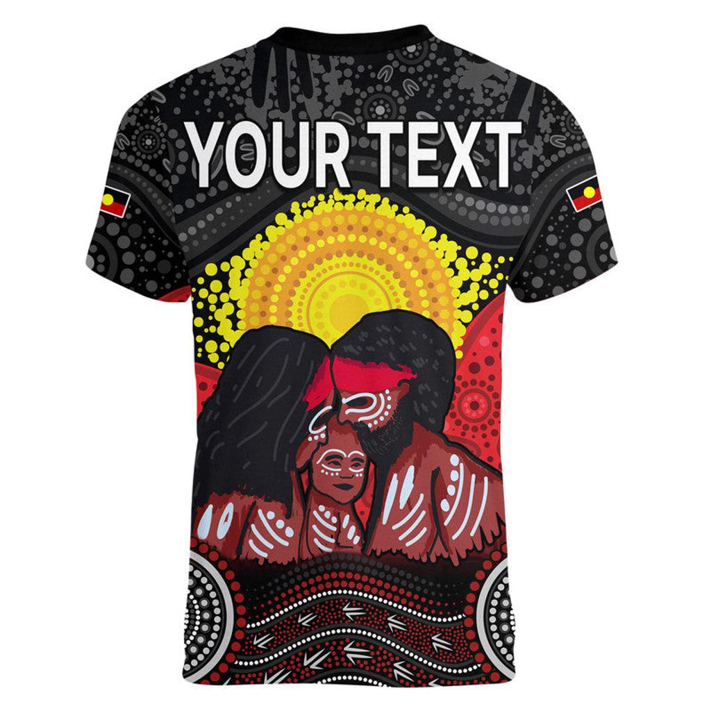 custom-personalised-australia-indigenous-aboriginal-family-v-neck-t-shirt