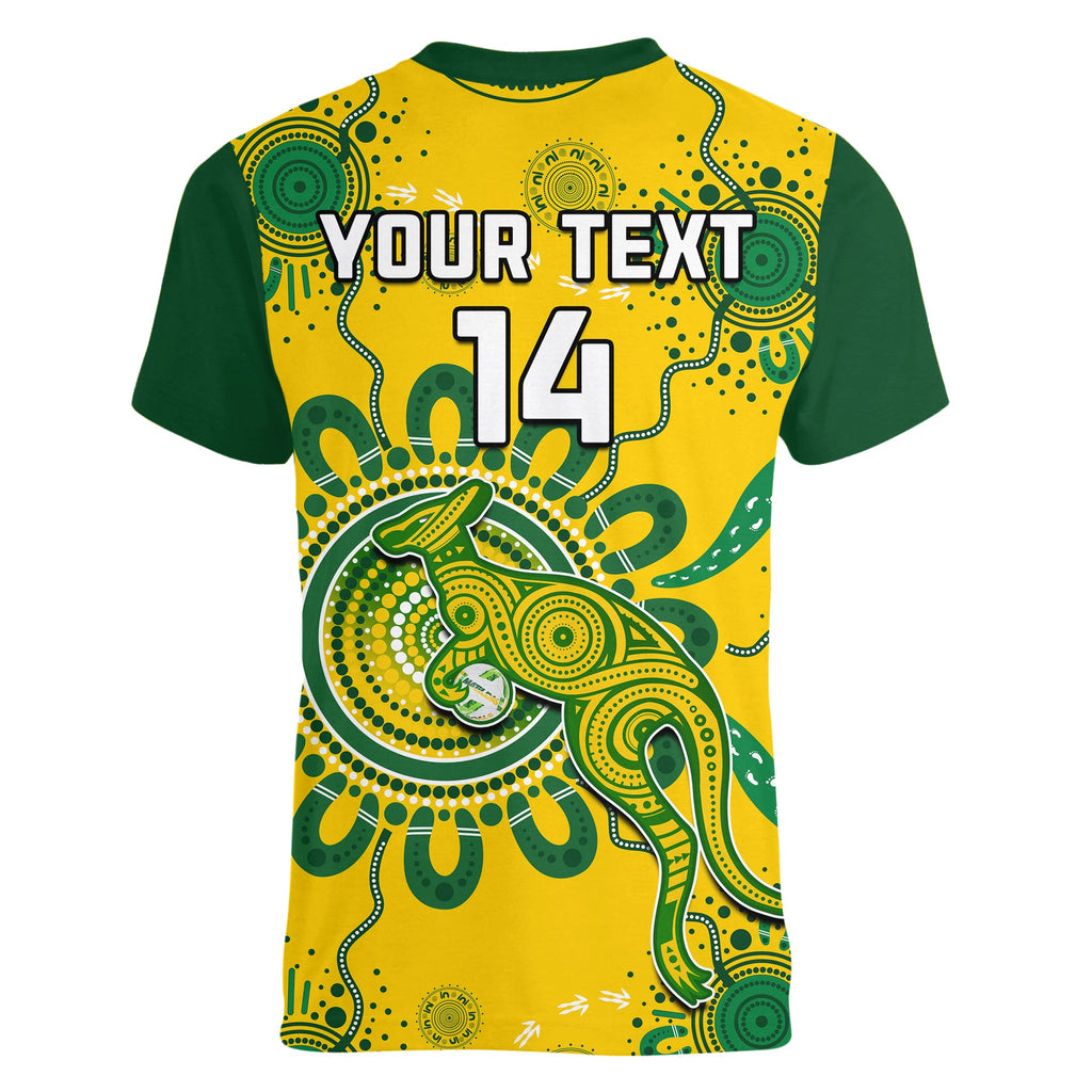 custom-text-and-number-australia-soccer-v-neck-t-shirt-kangaroos-matildas-2023-fifa-womens-world-cup