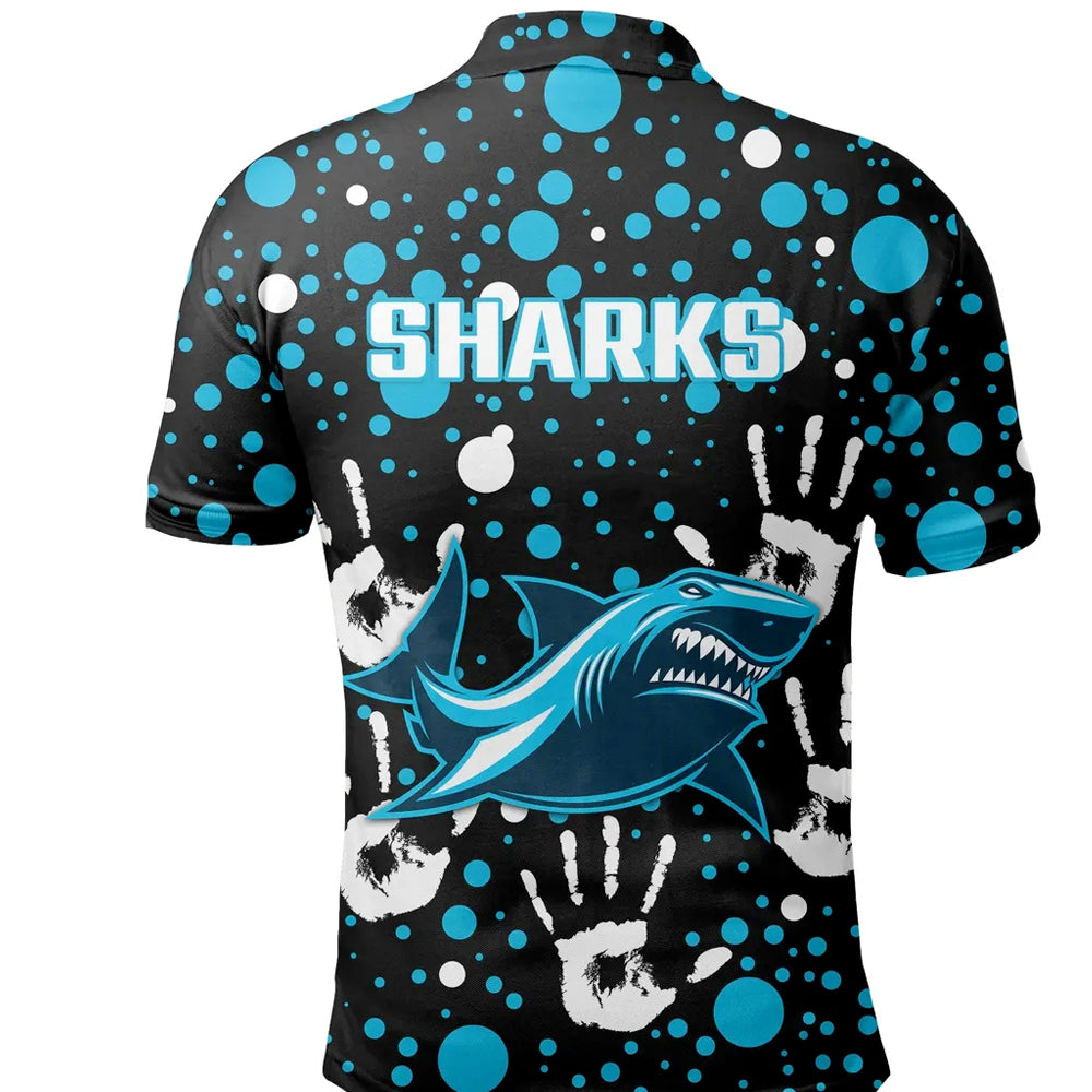 custom-personalised-sharks-rugby-indigenous-polo-shirt-minimalism-version