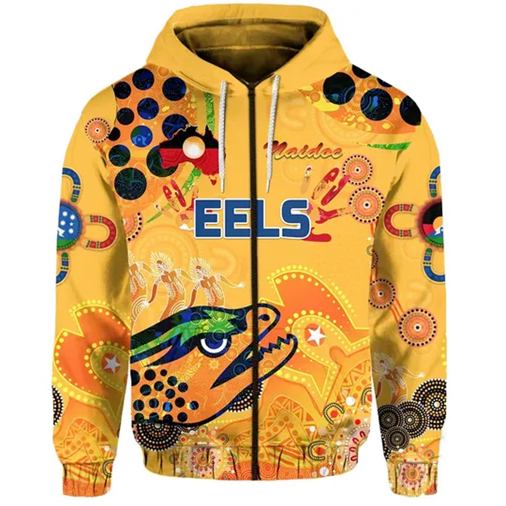 custom-personalised-parramatta-zip-hoodie-eels-indigenous-naidoc-heal-country-heal-our-nation-gold-custom-text-and-number