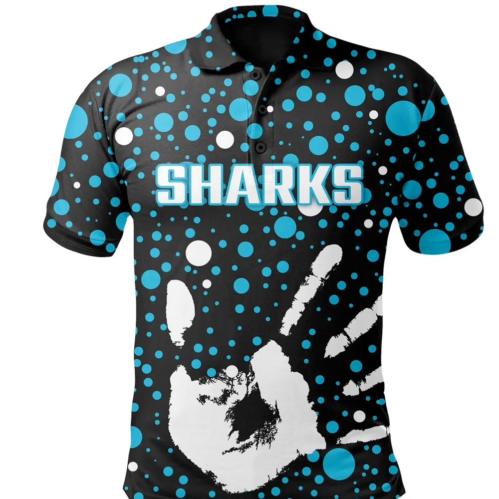 custom-personalised-sharks-rugby-indigenous-polo-shirt-minimalism-version-custom-text-and-number