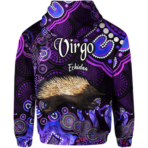 australian-astrology-zip-up-and-pullover-hoodie-virgo-echidna-zodiac-aboriginal-vibes-purple