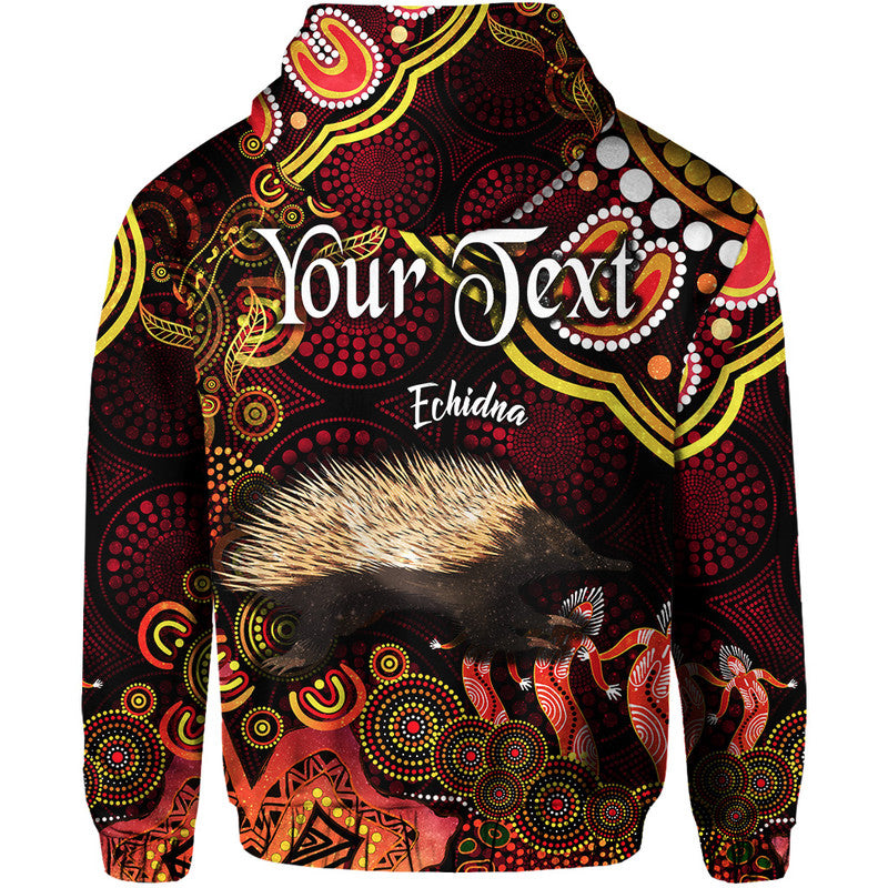 custom-personalised-australian-astrology-zip-up-and-pullover-hoodie-virgo-echidna-zodiac-aboriginal-vibes-red