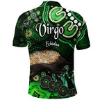 australian-astrology-polo-shirt-virgo-echidna-zodiac-aboriginal-vibes-green