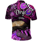 australian-astrology-polo-shirt-virgo-echidna-zodiac-aboriginal-vibes-pink