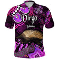 custom-personalised-australian-astrology-polo-shirt-virgo-echidna-zodiac-aboriginal-vibes-pink