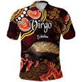 custom-personalised-australian-astrology-polo-shirt-virgo-echidna-zodiac-aboriginal-vibes-red
