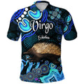 custom-personalised-australian-astrology-polo-shirt-virgo-echidna-zodiac-aboriginal-vibes-blue