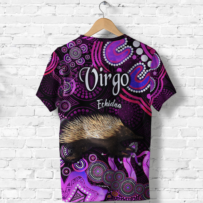 australian-astrology-t-shirt-virgo-echidna-zodiac-aboriginal-vibes-pink