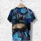 australian-astrology-t-shirt-virgo-echidna-zodiac-aboriginal-vibes-blue