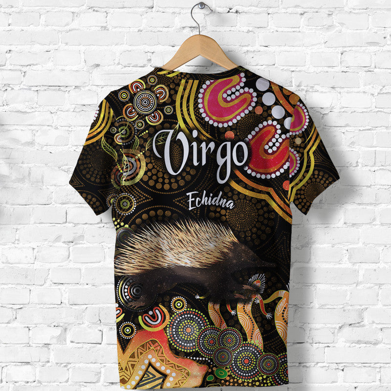 australian-astrology-t-shirt-virgo-echidna-zodiac-aboriginal-vibes-gold