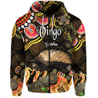 australian-astrology-zip-up-and-pullover-hoodie-virgo-echidna-zodiac-aboriginal-vibes-gold
