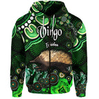 custom-personalised-australian-astrology-zip-up-and-pullover-hoodie-virgo-echidna-zodiac-aboriginal-vibes-green