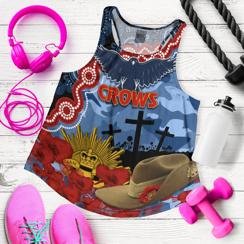 crows-football-anzac-2023-women-racerback-tank-aboriginal-mix-slouch-hat