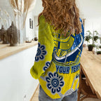 custom-personalised-cowboys-rugby-women-casual-shirt-aboriginal-boomerang-go-premiers-north-queensland