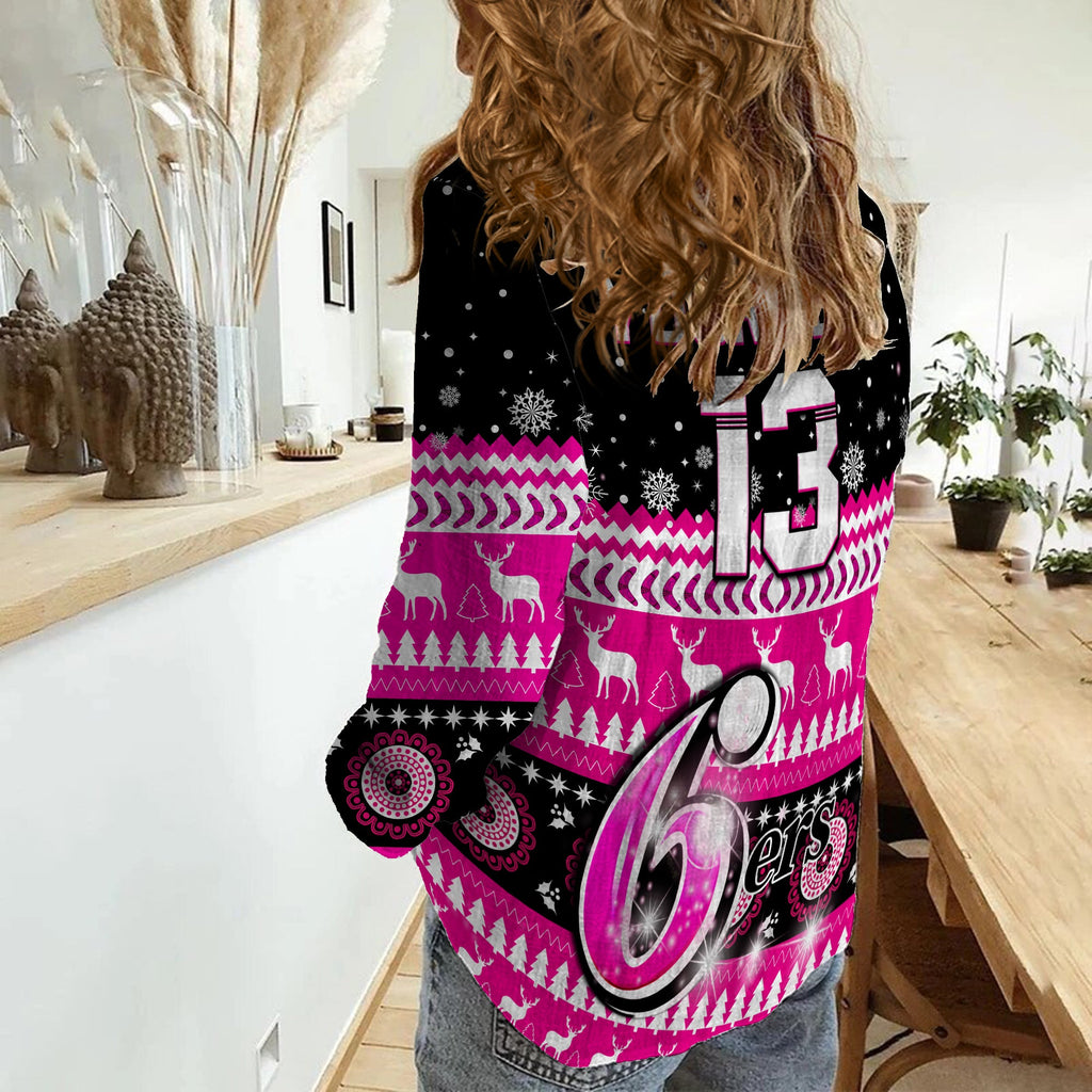 custom-text-and-number-sydney-sixers-cricket-women-casual-shirt-christmas-aboriginal