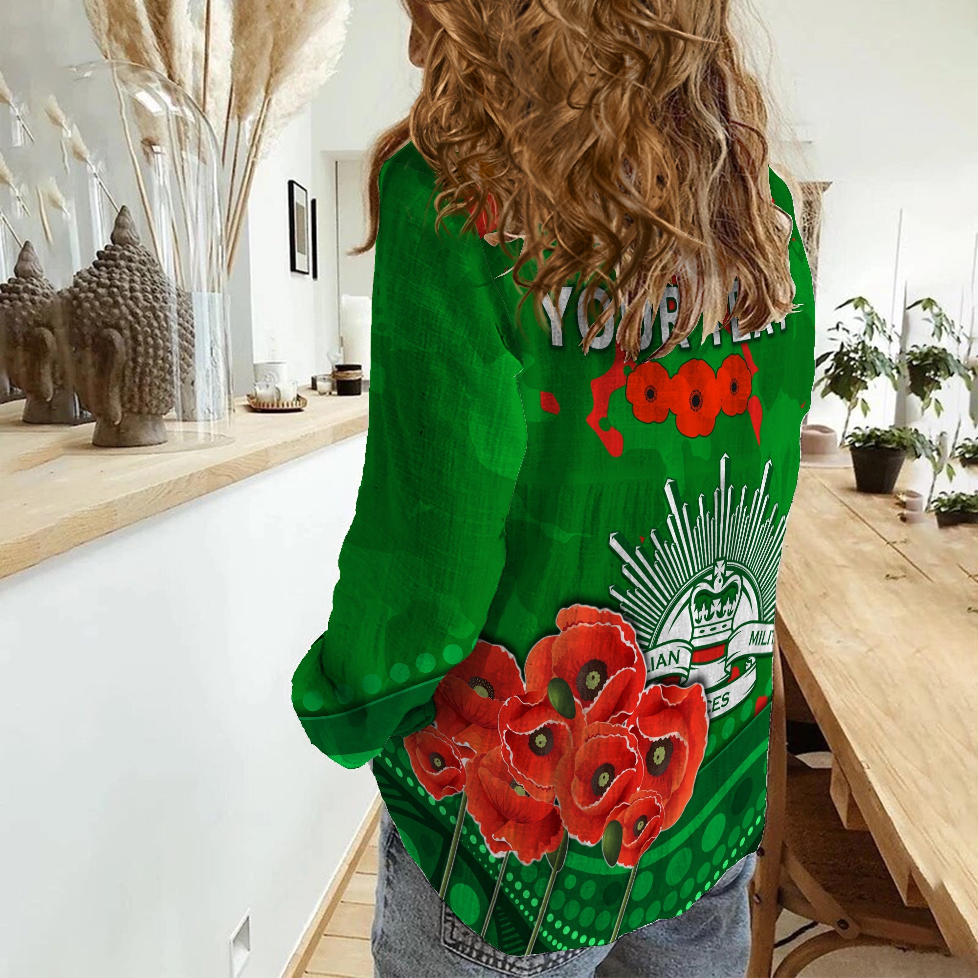 custom-personalised-rabbitohs-anzac-day-women-casual-shirt-south-sydney-camouflage-mix-aboriginal