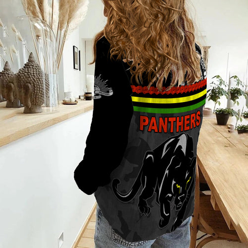 custom-personalised-panthers-anzac-day-women-casual-shirt-aboriginal-lest-we-forget-ver02