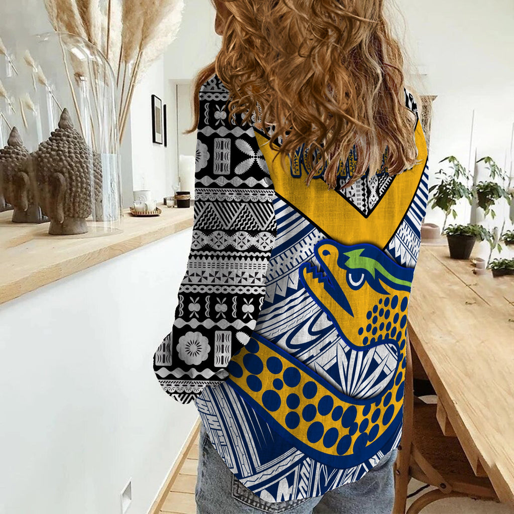custom-personalised-eels-rugby-women-casual-shirt-polynesian-tapa-pattern-premiers