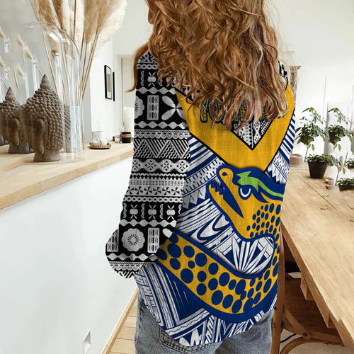 custom-personalised-eels-rugby-women-casual-shirt-polynesian-tapa-pattern-premiers