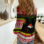 custom-personalised-panthers-christmas-women-casual-shirt-penrith-snow-mix-indigenous