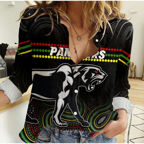 custom-personalised-panthers-indigenous-women-casual-shirt-premiers-penrith-champion